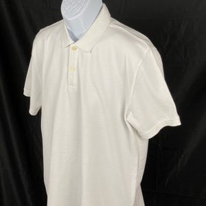 ST JOHN’S BAY, MEN’S LG WHITE COTTON POLO SHIRT